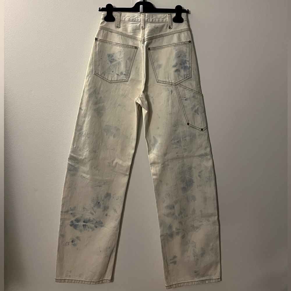 REDONE SUPER HIGH WORKWEAR JEANS in Sunbleached - Picture 4 of 8